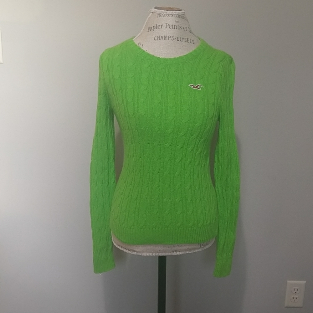 Hollister sweater in lime green